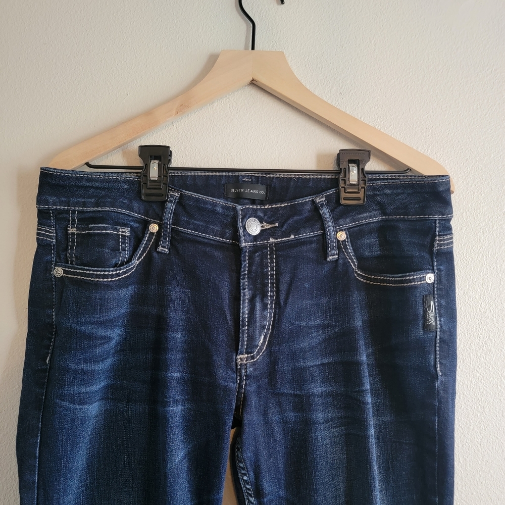 Silver Jeans, Elyse slim boot, 31, Dark wash